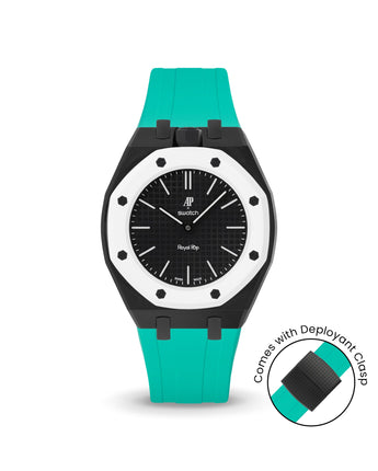 Swatch x AP Royal Pop — Black case, Turquoise strap — Delugs