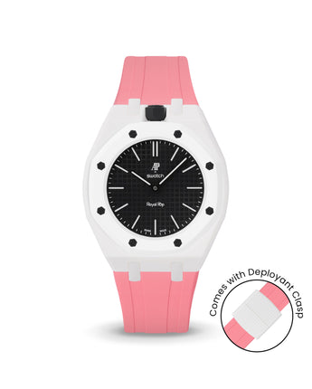 Swatch x AP Royal Pop — White case, Bubblegum Pink strap — Delugs