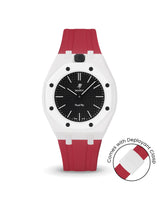 Swatch x AP Royal Pop — White case, Cherry Red strap — Delugs