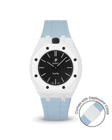 Swatch x AP Royal Pop — White case, Light Blue strap — Delugs