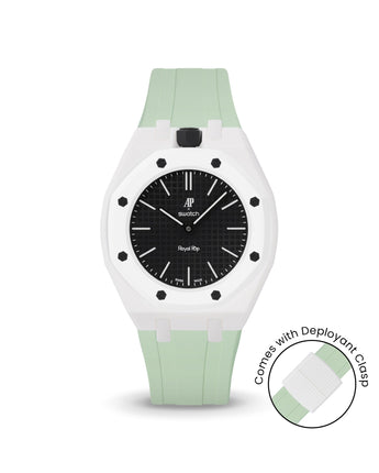 Swatch x AP Royal Pop — White case, Lime Green strap — Delugs