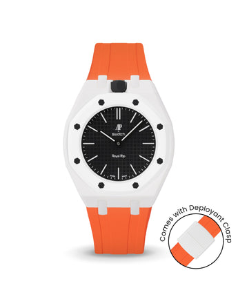 Swatch x AP Royal Pop — White case, Orange strap — Delugs
