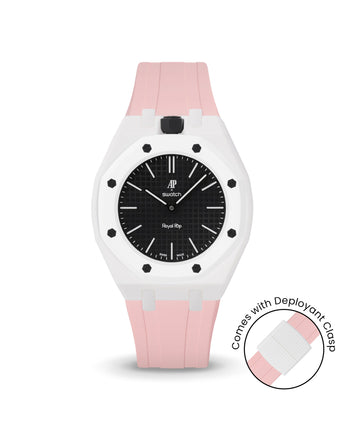 Swatch x AP Royal Pop — White case, Sakura Pink strap — Delugs