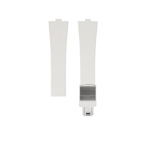 White CTS Rubber Strap for Vacheron Constantin Overseas