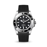 Delugs Black CTS Rubber Strap for Rolex Submariner 41mm Rubber Watch Strap