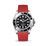Delugs Red CTS Rubber Strap for Rolex Submariner 41mm Rubber Watch Strap