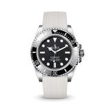 Delugs White CTS Rubber Strap for Rolex Submariner 41mm Rubber Watch Strap