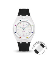 Swatch x AP Royal Pop — White case, Black strap — Delugs