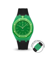 Swatch x AP Royal Pop — Dark Green case, Black strap — Delugs