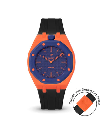 Swatch x AP Royal Pop — Orange case, Black strap — Delugs