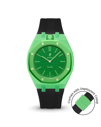 Swatch x AP Royal Pop — Light Green case, Black strap — Delugs