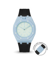 Swatch x AP Royal Pop — Light Blue case, Black strap — Delugs