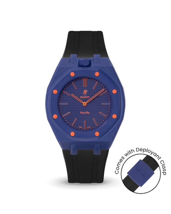 Swatch x AP Royal Pop — Indigo Blue case, Black strap — Delugs