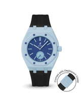 Swatch x AP Royal Pop — Light Blue case, Black strap — Delugs