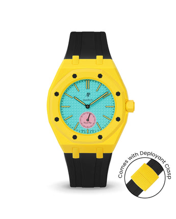 Swatch x AP Royal Pop — Yellow case, Black strap — Delugs