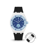 Swatch x AP Royal Pop — White case, Black strap — Delugs