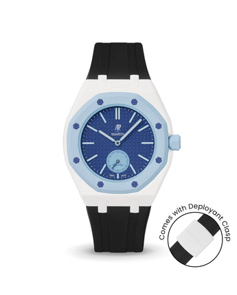 Swatch x AP Royal Pop — White case, Black strap — Delugs