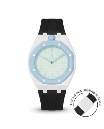 Swatch x AP Royal Pop — White case, Black strap — Delugs