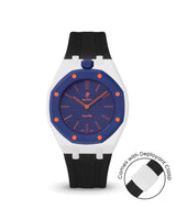 Swatch x AP Royal Pop — White case, Black strap — Delugs