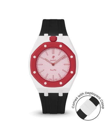 Swatch x AP Royal Pop — White case, Black strap — Delugs
