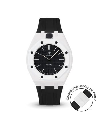 Swatch x AP Royal Pop — White case, Black strap — Delugs