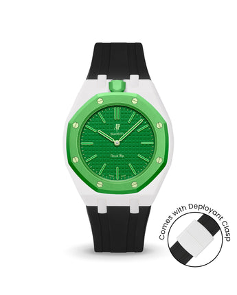 Swatch x AP Royal Pop — White case, Black strap — Delugs