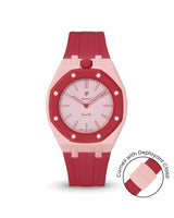 Swatch x AP Royal Pop — Sakura Pink case, Cherry Red strap — Delugs