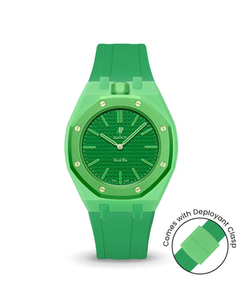 Swatch x AP Royal Pop — Light Green case, Dark Green strap — Delugs