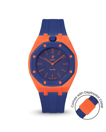 Swatch x AP Royal Pop — Orange case, Indigo Blue strap — Delugs