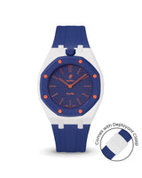 Swatch x AP Royal Pop — White case, Indigo Blue strap — Delugs