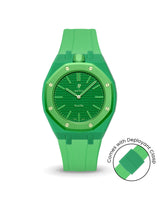 Swatch x AP Royal Pop — Dark Green case, Light Green strap — Delugs
