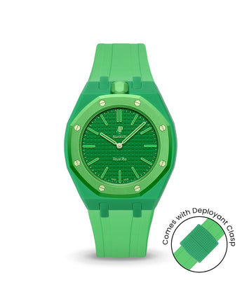 Swatch x AP Royal Pop — Dark Green case, Light Green strap — Delugs
