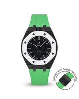 Swatch x AP Royal Pop — Black case, Light Green strap — Delugs
