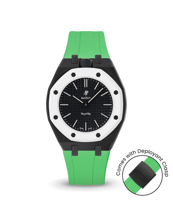 Swatch x AP Royal Pop — Black case, Light Green strap — Delugs