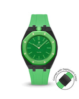 Swatch x AP Royal Pop — Black case, Light Green strap — Delugs