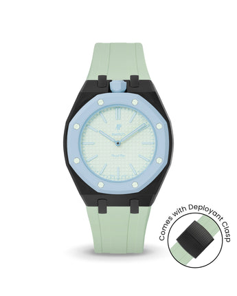 Swatch x AP Royal Pop — Black case, Lime Green strap — Delugs