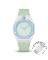Swatch x AP Royal Pop — White case, Lime Green strap — Delugs