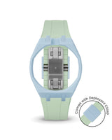 Swatch x AP Royal Pop — Light Blue case, Lime Green strap — Delugs