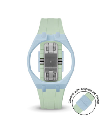 Swatch x AP Royal Pop — Light Blue case, Lime Green strap — Delugs