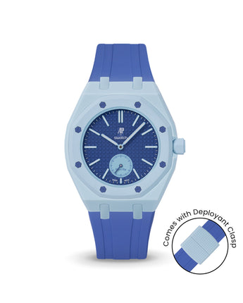 Swatch x AP Royal Pop — Light Blue case, Navy strap — Delugs