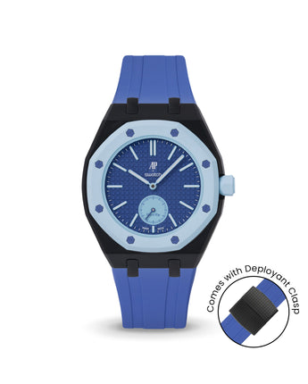 Swatch x AP Royal Pop — Black case, Navy strap — Delugs