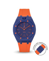 Swatch x AP Royal Pop — Indigo Blue case, Orange strap — Delugs