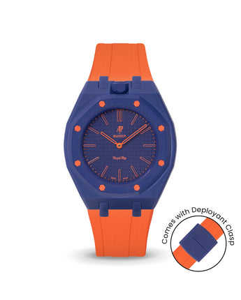 Swatch x AP Royal Pop — Indigo Blue case, Orange strap — Delugs
