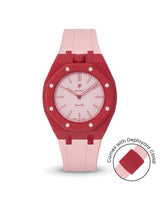 Swatch x AP Royal Pop — Cherry Red case, Sakura Pink strap — Delugs