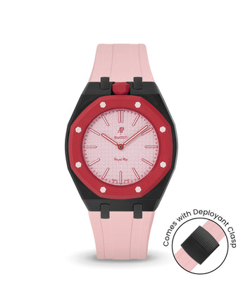 Swatch x AP Royal Pop — Black case, Sakura Pink strap — Delugs