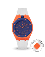Swatch x AP Royal Pop — Orange case, White strap — Delugs
