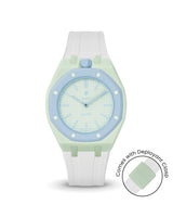 Swatch x AP Royal Pop — Lime Green case, White strap — Delugs