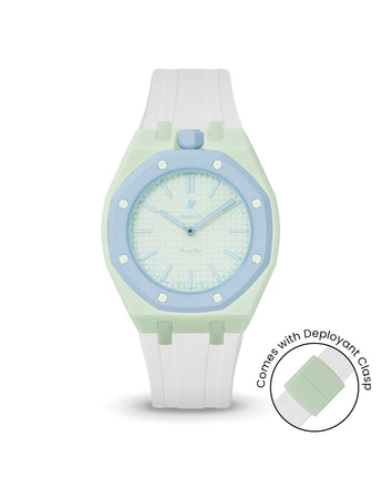 Swatch x AP Royal Pop — Lime Green case, White strap — Delugs