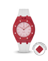 Swatch x AP Royal Pop — Cherry Red case, White strap — Delugs