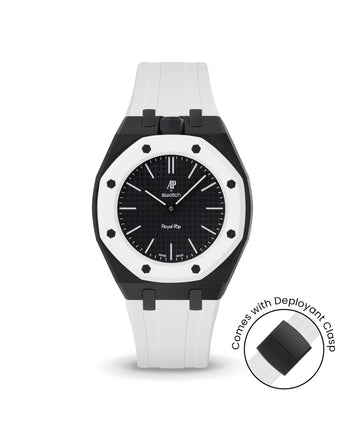 Swatch x AP Royal Pop — Black case, White strap — Delugs